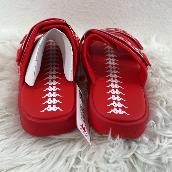 KAPPA 222 BANDA ASTER 1 SANDALS SLIDES - RED WHITE SIZE 11 NEW - Picture 5 of 15